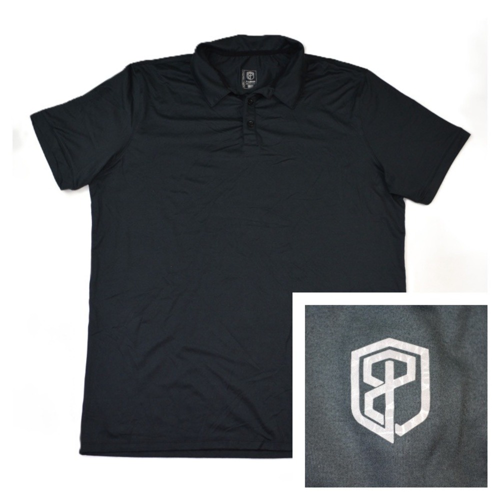 Born Primitive Mens Performance Polo Shirt Black XL Short Sleeve Athletic Golf